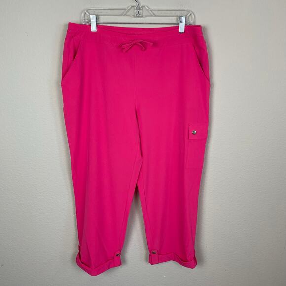 Chico's Zenergy Pink Cropped Pull-on Golf Pants 2 - Picture 1 of 6